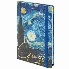 Блокнот А5 96л кл "Van Gogh" тв.обл, на резинке, фото №1