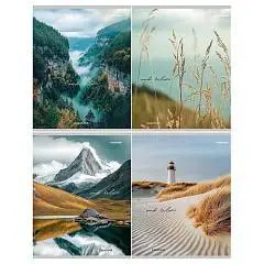 Тетрадь 96л КЛЕТКА "ВИДЫ ПРИРОДЫ" перевертыши, фото №1