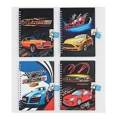 Блокнот А5 "СПОРТИВНАЯ МАШИНА" на замочке, фото №1