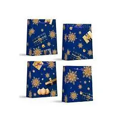 Сумка подарочная "Зимняя ночь" блестки 18*24*8,5см, фото №1