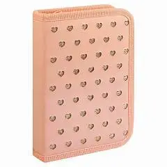 Пенал школьный СЕРДЕЧКИ НА РОЗОВОМ, без наполн, искусс. кожа, фото №1