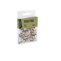 Кнопки силовые Berlingo, 50шт., розовый+золотой, фото №1