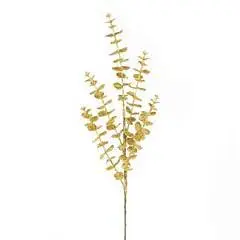 Эвкалипт с глиттером, H73см, золотой, фото №1