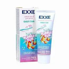 Зубная паста дет EXXE Бабл гам с кальцием, 6+ 75 мл, фото №1