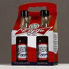 Подарочный набор пиво (алк) «Будь», (Шамп+Гель д/д 500мл), фото №1