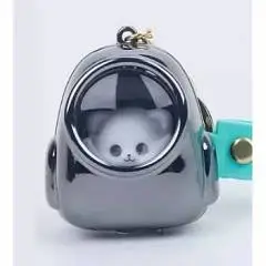 Брелок детский Cat пластик 5,5см серый КОКОС, фото №1