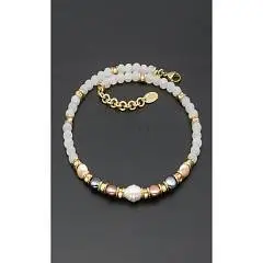 Браслет-колье HMG 1147 White Кракле майорка, фото №1