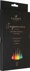 Набор цветн.карандашей PRO-DRAW Superior 12 цв. Трехгр, фото №1