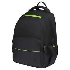 Рюкзак Berlingo U3 "Black-green" 41х30х13см, 2 отд, эргоном.спина, фото №1