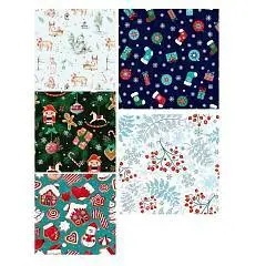 Бумага упаковочная Новогоднее чудо в рулоне 70х100 см, фото №1