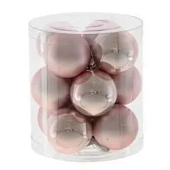 Набор шаров елочных 12шт D4см белая пудра, фото №1