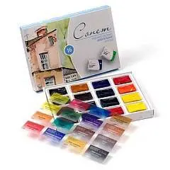 Набор акварельных красок "Сонет" в кюветах 16цв по 2,5мл, фото №1