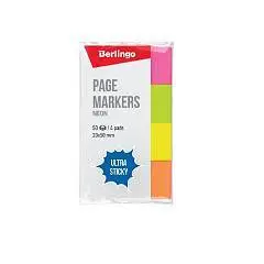 Закладки самокл. бумажные "Ultra Sticky" 20х50мм, 50л*4 цвета, фото №1