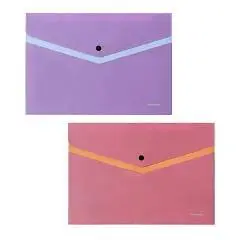 Папка на кнопке EK Soft Manga, с доп.карманом, A4, ассорти, фото №1