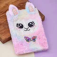 Блокнот плюшевый «Funny lama», 21,5 х 14,5 см, плотность 80 гр., фото №1