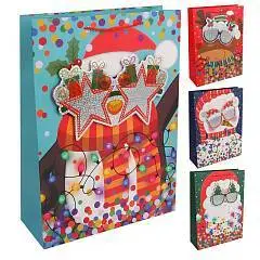 Сумка подарочная "Карнавал " 3D аппл голграфия 31*42*12см, фото №1