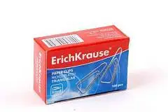 Скрепки "Erich Krause" 32мм, 100шт, треугольные, фото №1