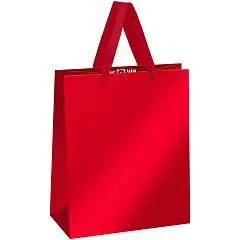 Сумка подарочная "Red" с блестками 18*23*10см, фото №1