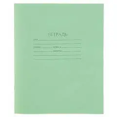Тетрадь 12л  для ПРОПИСЕЙ/ЧАСТАЯ КОСАЯ  Зеленая офсет, фото №1