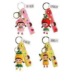 Брелок 7см Фруктовая девочка резина в асс., фото №1