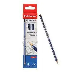 Карандаш чернографитный EK "GRAFICA 100" H, без ластика, фото №1