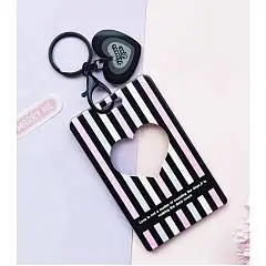 Футляр для карт с брелоком "Forever love" black, фото №1
