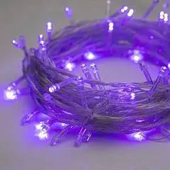 Гирлянда эл. LED-100-220V, 10м, силикон, 8р, фиолет., фото №1