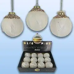 Елочный шар,  , 8 см, стекло, ассорти, фото №1