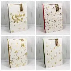 Сумка подарочная "Новый год" с тиснением 40*55*20см, фото №1