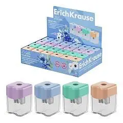 Точилка пластиковая EK Wave Mini Pastel Bloom с контейнером в ас, фото №1