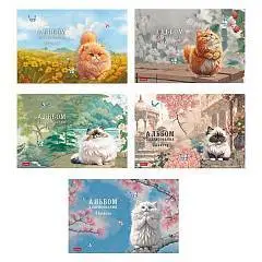 Альбом д/рис  А4 24л скоба "Пухляши", фото №1