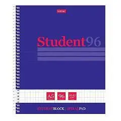 Тетрадь 96л ЛИНИЯ "Студенту- Синяя" на спирали, фото №1