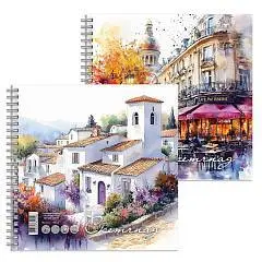 Скетчпад квадрат 195*195мм 80л Акварель 100г греб, фото №1