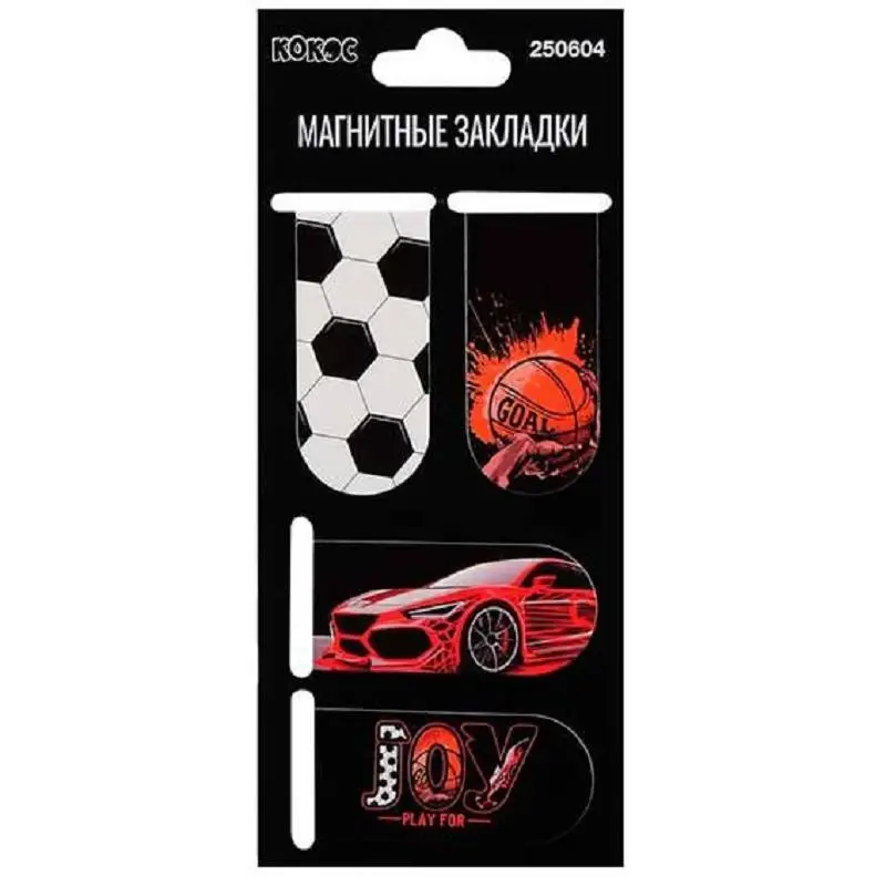 Закладка магнитная "Joy" 4шт 25*55мм, фото №1