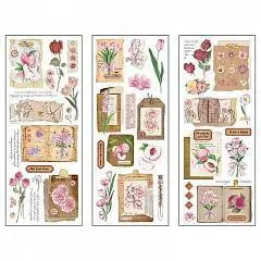 Наклейка декор ЦВЕТЫ набор 80*200мм, фото №1