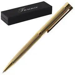 Ручка шариковая подарочная FIORENZO, зол.корп, синяя, футляр, фото №1