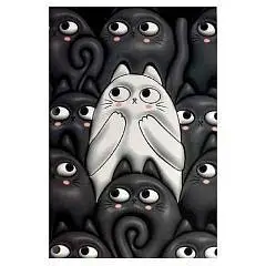 Тетрадь 32л КЛЕТКА "3D-КОТЫ" "софт-тач", фото №1