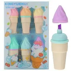 Набор текстовыделителей 6цв 1-4мм Ice Cream, фото №1
