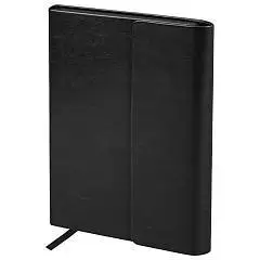 Ежедневник недат А5 "Magnetic X" с магн. клапаном  черный, фото №1