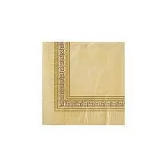 Салфетки BG "Классика" Греческая рамка золото 33*33 3сл, фото №1