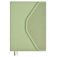 Ежедневник недат А5+ "ПИКЕ ОЛИВКОВЫЙ" магнитный клапан, фото №1