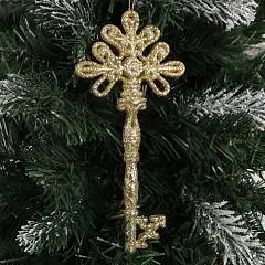 Украшение Ключик 16см пластик ЛЬДИНКА  золото, фото №1