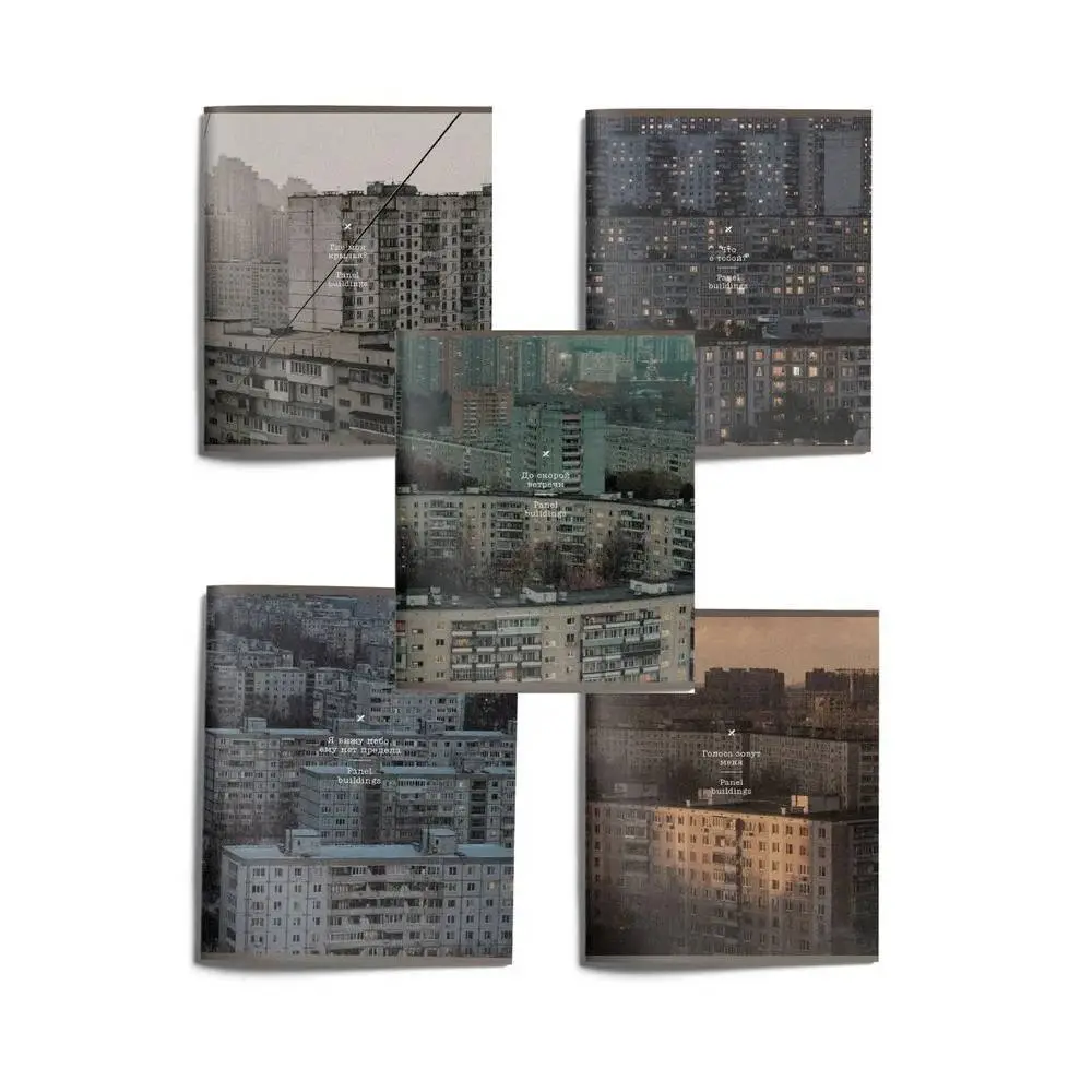 Тетрадь 48л КЛЕТКА "MULTI-STOREY BUILDING" soft touch, фото №1