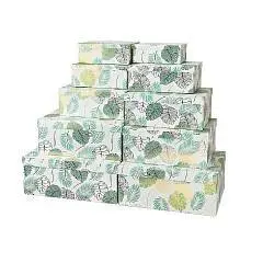 Коробка подарочная "Зеленые листья" 37,5 х 29 х 16 см 10-10, фото №1