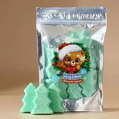 Бомбочки д/ванны Мишка яблочный леденец 6шт?30 г, фото №1