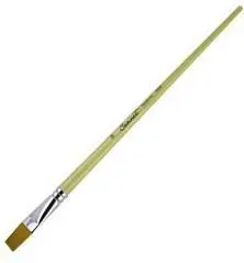 Кисть Синтетика плоская длинная руч №18 Сонет, фото №1