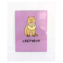 Скетчбук А5 40л Capybara donut 100гр iLikeGift, фото №1
