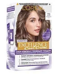 Краска д/в L`Oreal Paris Excellence 7.11 Русый, фото №1
