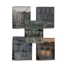 Тетрадь 48л КЛЕТКА "MULTI-STOREY BUILDING" soft touch, фото №1