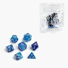 Набор кубиков D&D (Dungeons and Dragons, ДнД) 7 шт голубые, фото №1